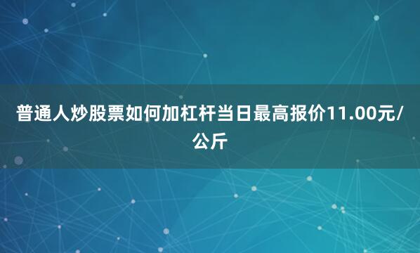 普通人炒股票如何加杠杆当日最高报价11.00元/公斤